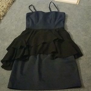 Black and Blue Pencil Dress